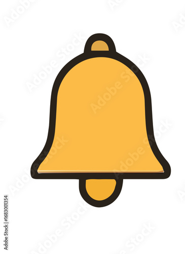 Simple orange bell icon for alerts & reminders.