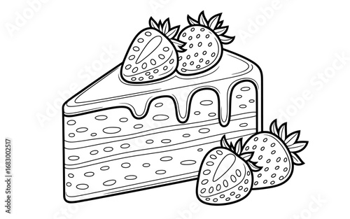 Black and white line drawing of a sliced object