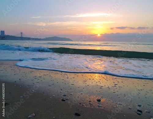Wallpaper Mural Busan Haeundae Beach Sunrise Torontodigital.ca