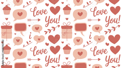 Elegant valentine s day card with romantic floral accents