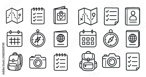 Tourism Planning Icons
