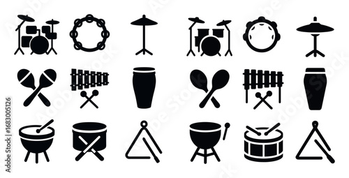 Percussion Icons Set