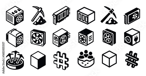 Isometric Cryptocurrency Icons