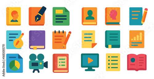 Colorful Literature Icons