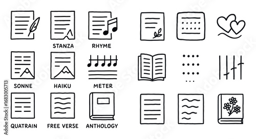 Poetry Icons Grid