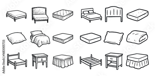 Bedroom Essentials Icons