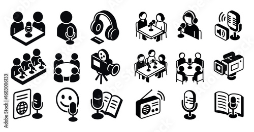 Podcast Icons Grid