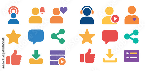 Podcast Icon Set