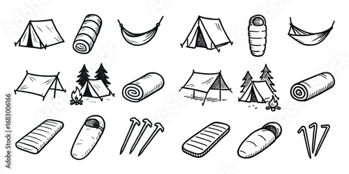 Camping Gear Icons