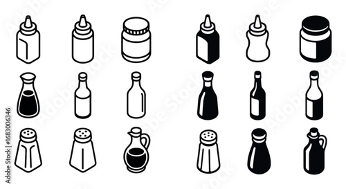 Isometric Condiment Icons