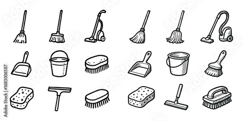 Cleaning Tools Icons