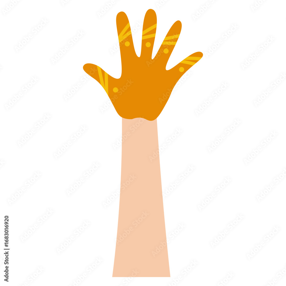 Obraz premium Colorful Painted Children Hands Vector – Creative Kids Art and Craft Illustration Pack