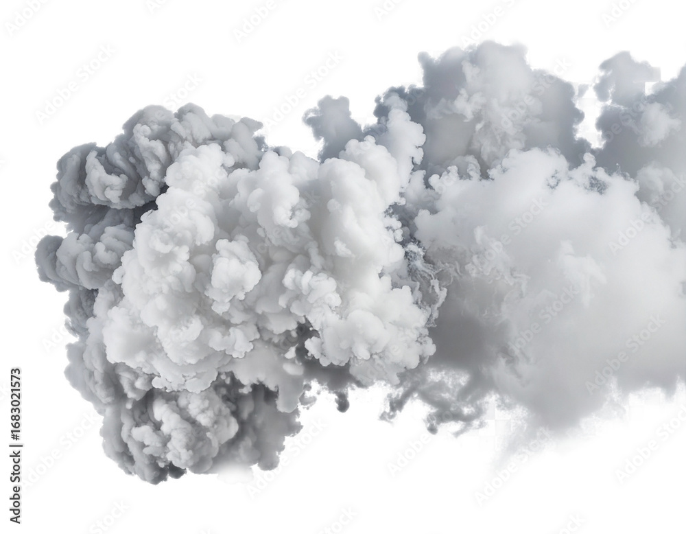 Naklejka premium smoke cloud explosion isolated on transparent background