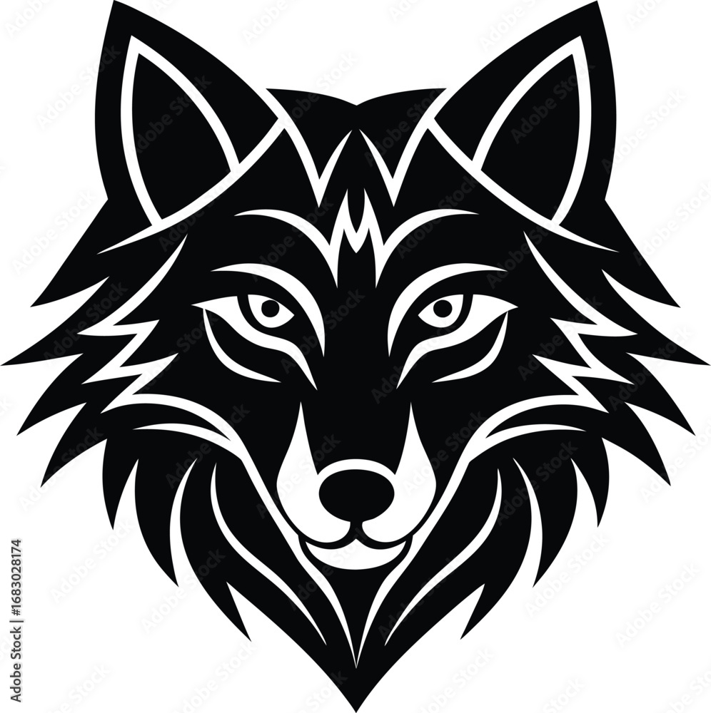 Obraz premium Wolf Face Icon