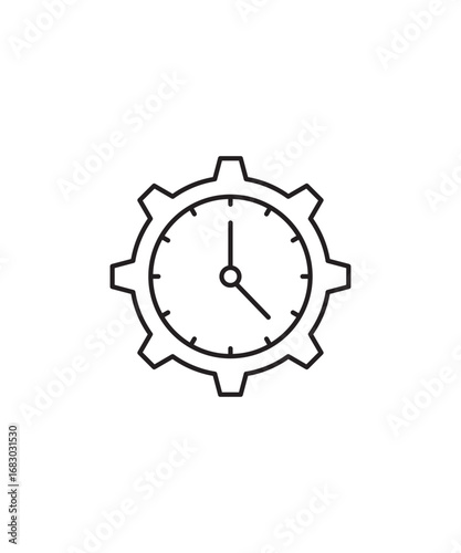 time icon, vector best line icon.