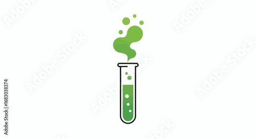 Green potion in glass tube for witch magic poison spell scary Halloween night spooky holiday artwork