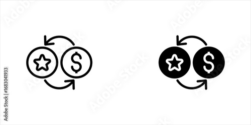 Loyalty card line icon set. Bonus points. Discount program symbol. Quality design element. Linear style loyalty card icon. Editable stroke. Vector