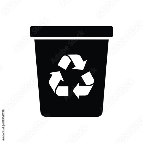 Recycling Bin Icon Promoting Environmental Sustainability and Conservation Efforts