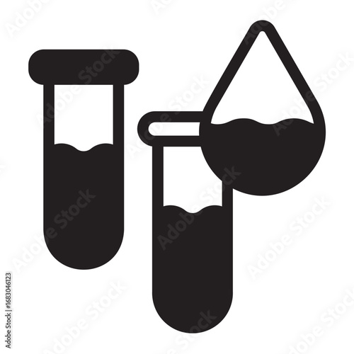 test tube glyph icon
