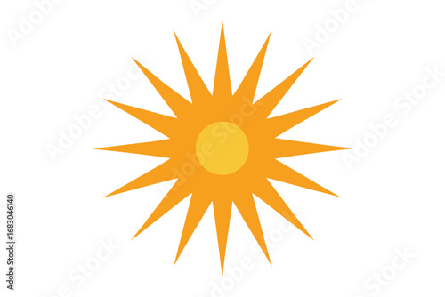 Radiant Sunburst Icon Golden Yellow Starburst