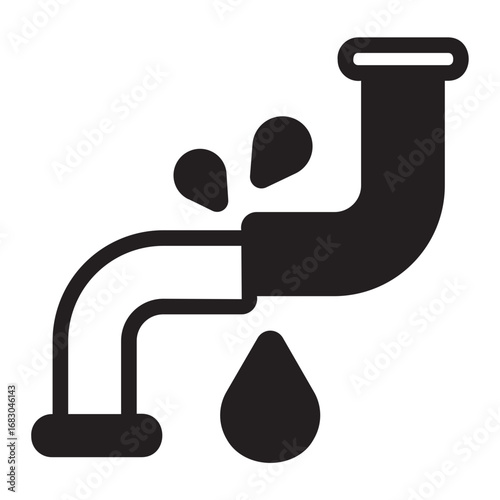 water leak glyph icon