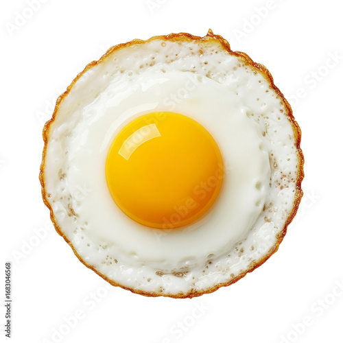 Perfect sunny side up egg glistening with golden yolk ready for breakfast or brunch plating ideas