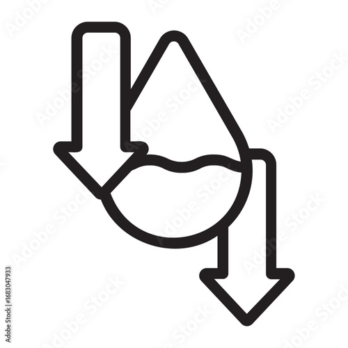 water crisis line icon