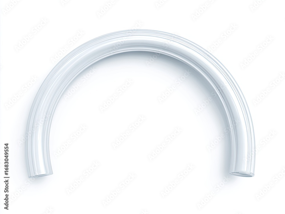Obraz premium Smooth, light gray arc, architectural trim