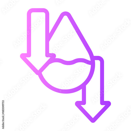 water crisis gradient icon