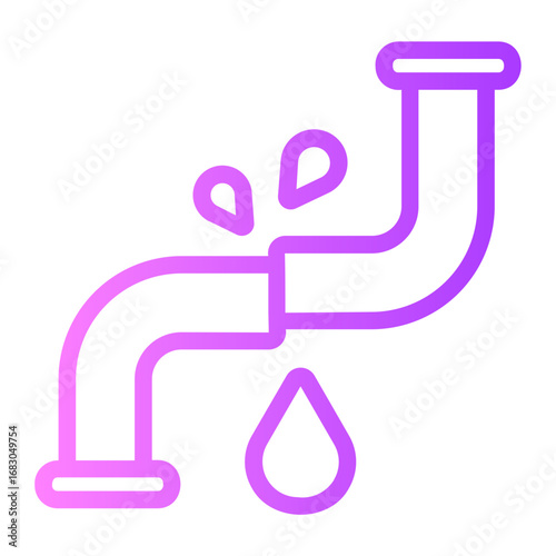 water leak gradient icon