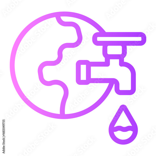 water crisis gradient icon