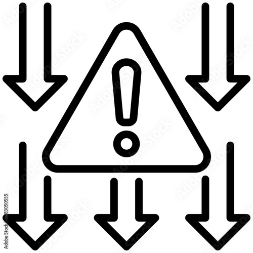 loss icon isolated on white background. vector illustration icon for company and business development