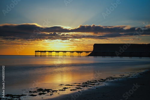 Summer sunrise over a beautiful beach