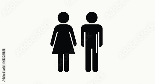 Vector illustration of gender symbols representing man and woman