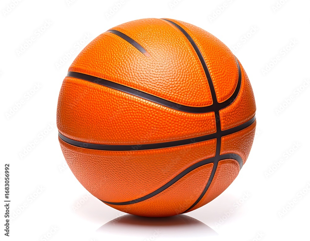 Fototapeta premium Orange basketball on white background