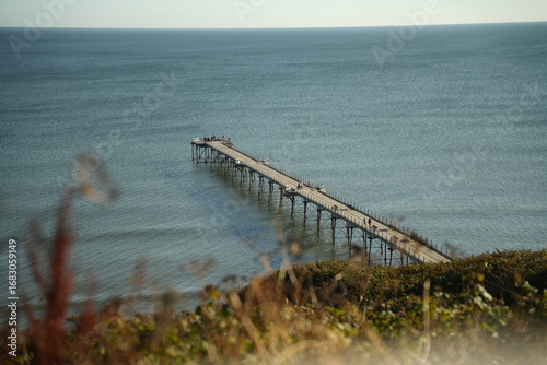 A seaside pier overlooking the sea