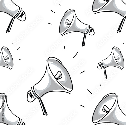 horn speaker megaphone sketch  pattern