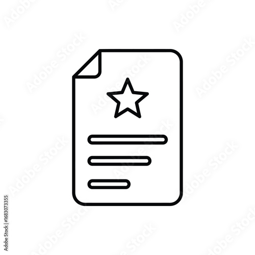 Important Document Icon Starred List, Checklist, Priority, File, Paper