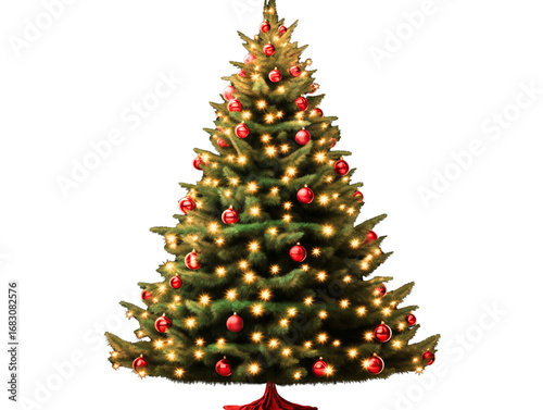 Christmas tree on a transparent background.
