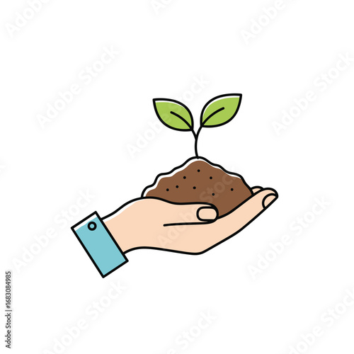 Cultivating new beginnings nurturing growth through careful hands and healthy soil a symbol of hope and renewal