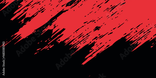 Grunge texture effect background. Distressed rough dark abstract textured. Black isolated on red. vector grunge design eps10