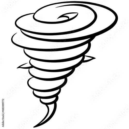 Spiraling Storm Abstract Vector