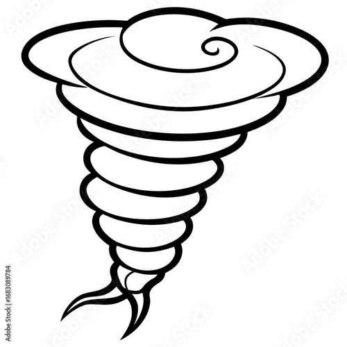 Spiraling Storm Abstract Vector