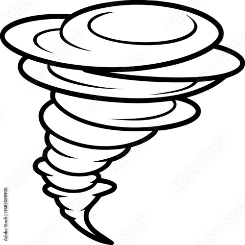 Spiraling Storm Abstract Vector