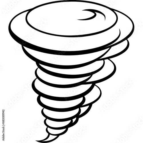 Spiraling Storm Abstract Vector