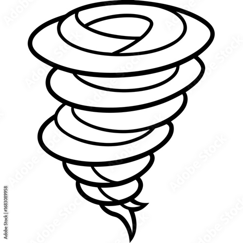Spiraling Storm Abstract Vector