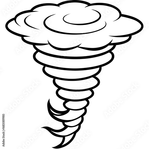 Spiraling Storm Abstract Vector