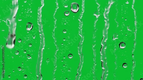 Rain Drops Green Screen Background.