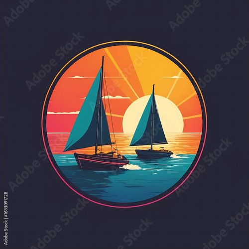 Denia sunset sailboat from the Mediterranean sea Alicante Spain

