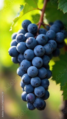 Wallpaper Mural Sun-Drenched Autumn Harvest Ripe Black Wine Grapes Ready for Picking in a Lush Vineyard Torontodigital.ca